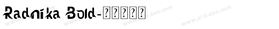 Radnika Bold字体转换